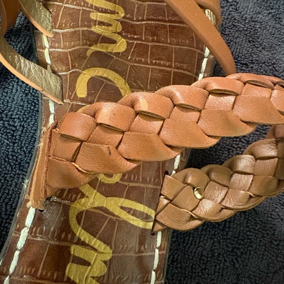 Sam Edelman Brown Garvie Braided Strap Flat Sandals Size 6.5 M - Picture 3 of 15